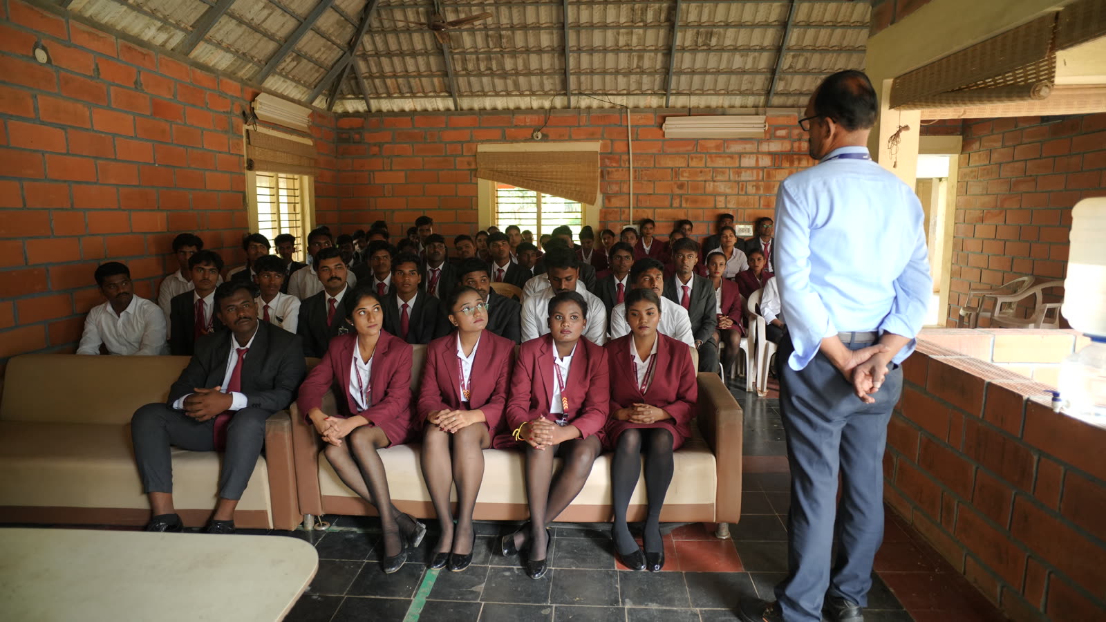 A guest lecture for the full cohort in the campus hall