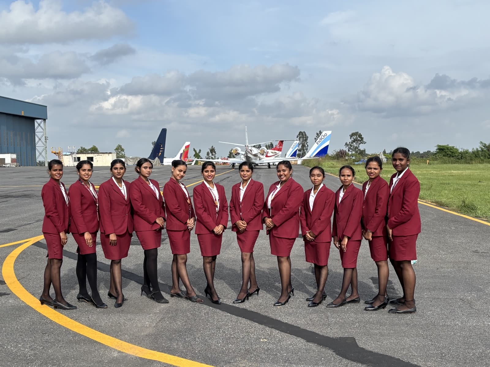 Brandcrew Aviation Academy students during training