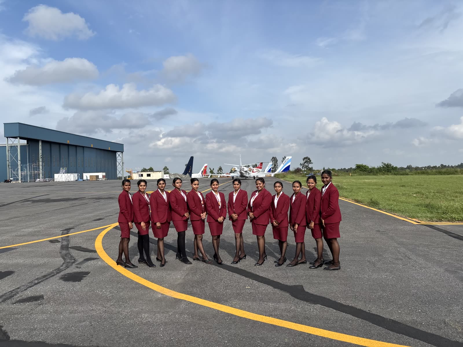 Brandcrew Aviation Academy students during training