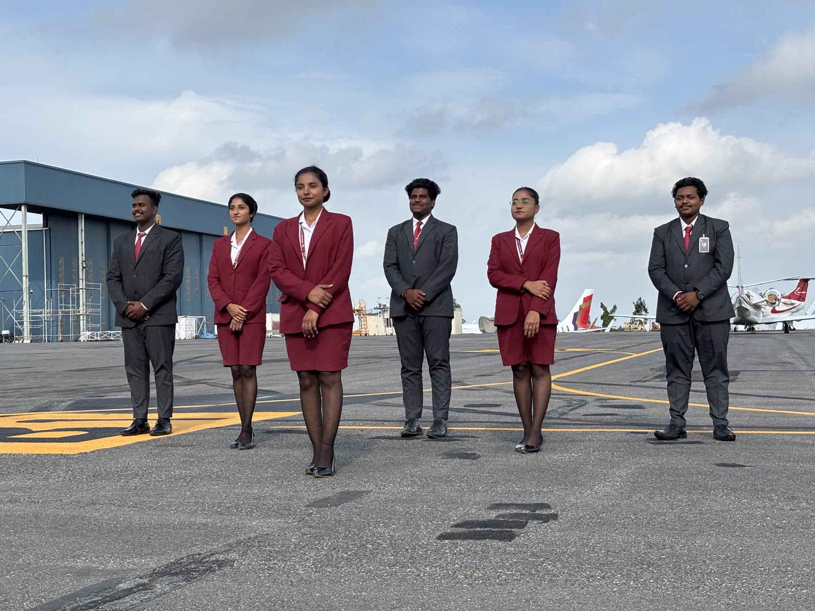 Brandcrew Aviation Academy students during training