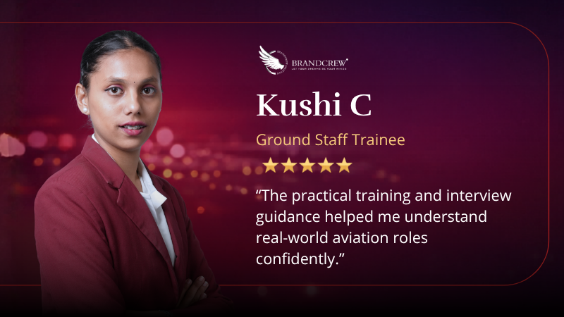 Cabin crew student success story at aviation academy in Bangalore